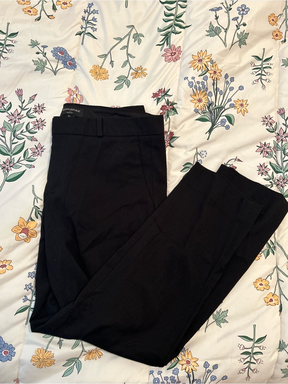 🌻Banana Republic Factory Black Straight-Leg Trousers🌻